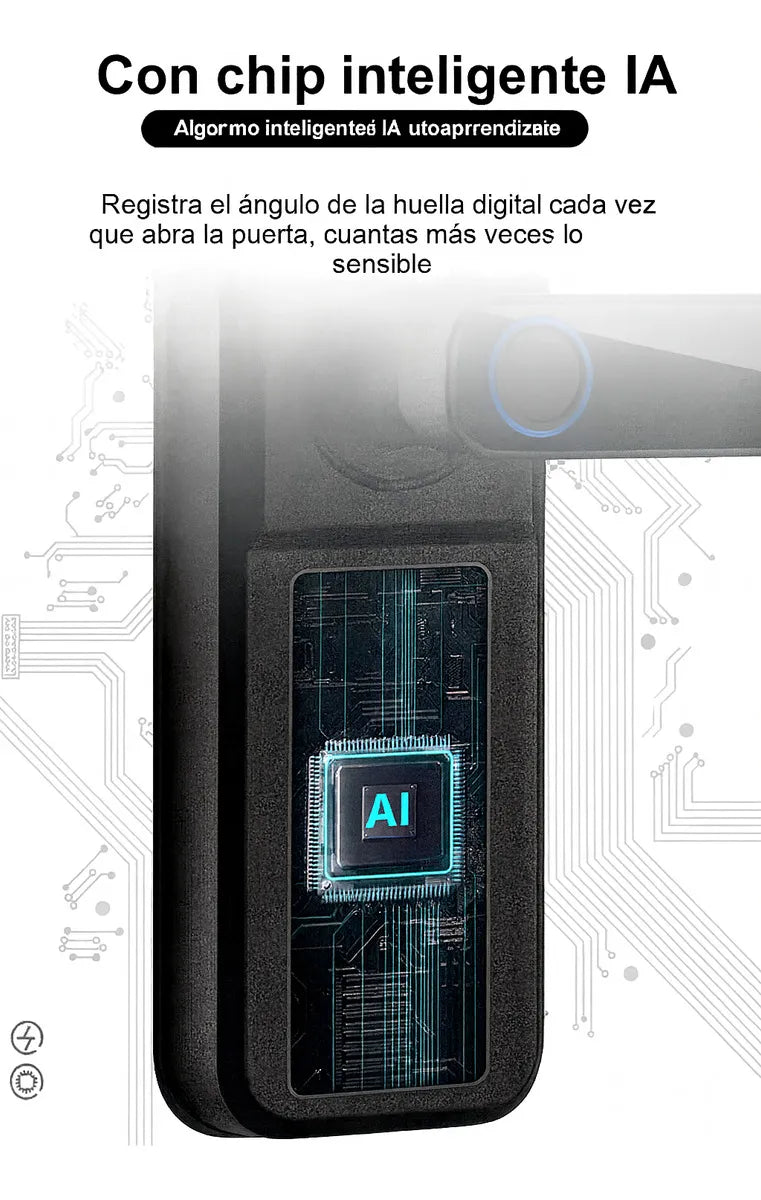 Cerradura inteligente con pestillo + Huella + Clave